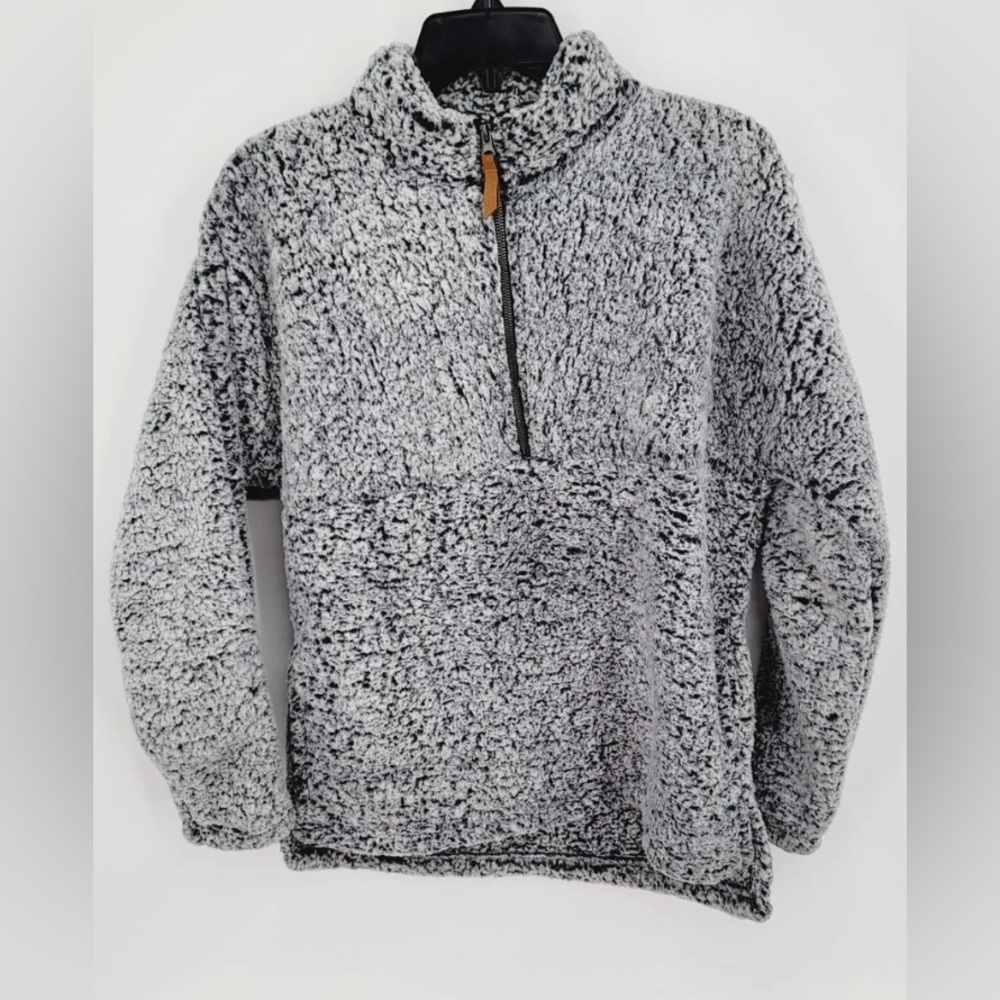 Time and Tru Jacket Sherpa Fleece 1/4 Zip Pullover XL